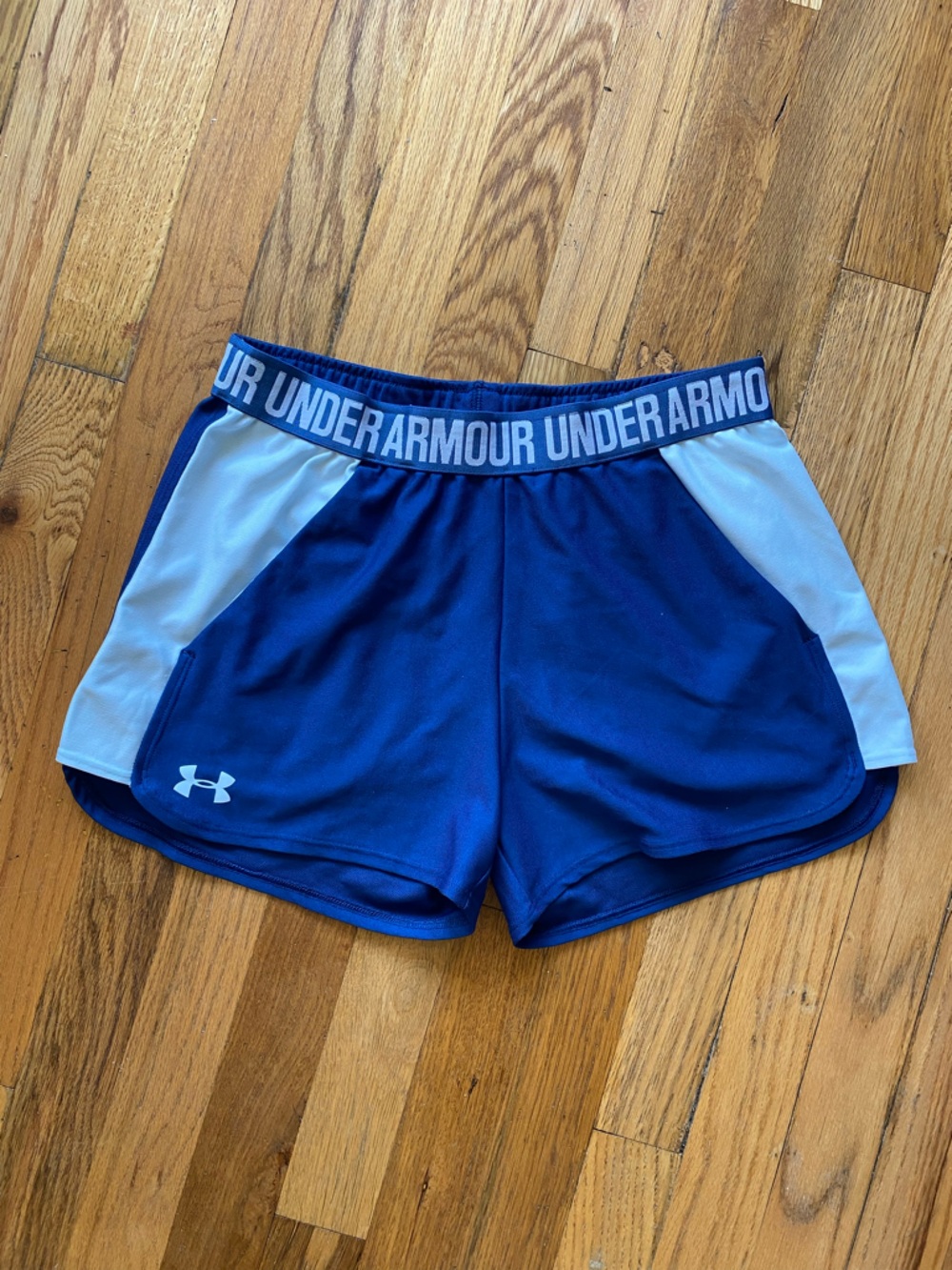 Under Armour Navy Blue and Light Blue Athletic Shorts
